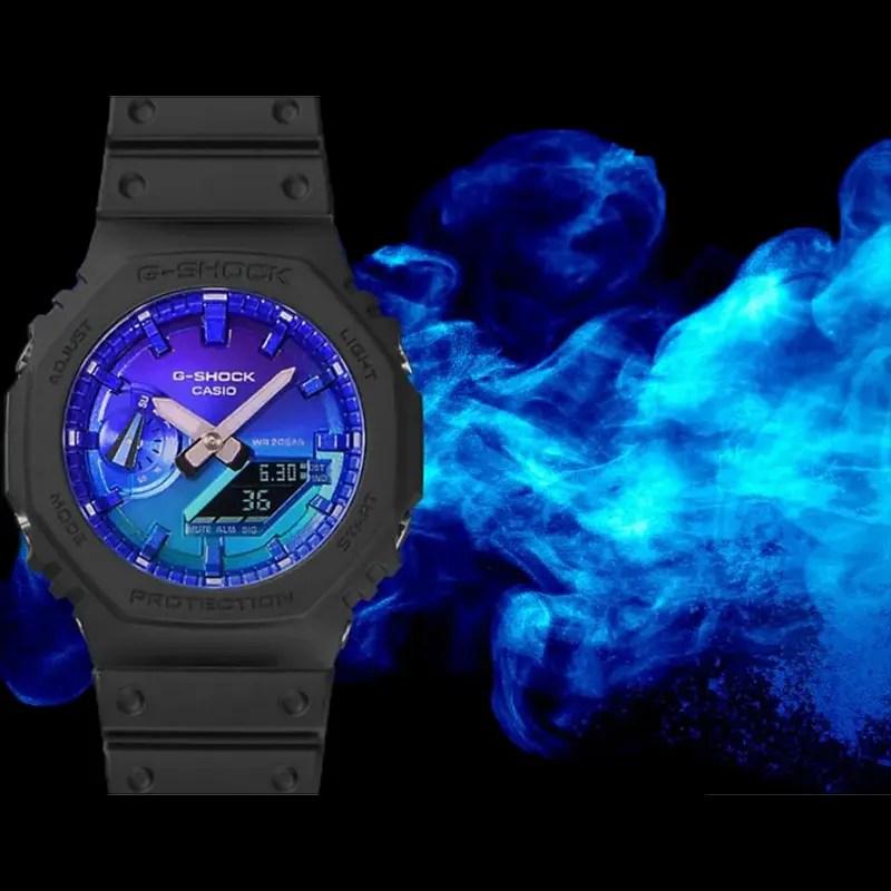 Casio G-Shock Sports Triple G Resist Blue Men’s Watch- GA-2100FL-1A